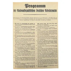 Original 1928 German NSDAP early program leaflet