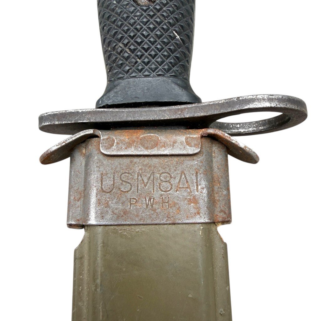 Original Vietnam war era US M7 bayonet with scabbard — image 6