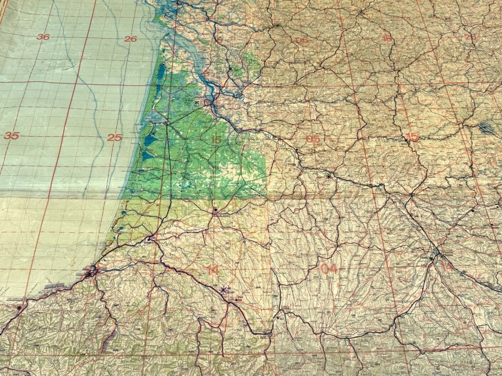 Original WWII German Luftwaffe Fliegerkarte Bordeaux – Limoges – Biarritz – France — image 8