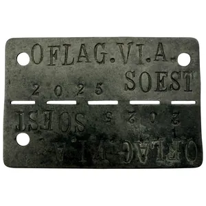 Original WWII German OFLAG VIA Soest POW identification tag