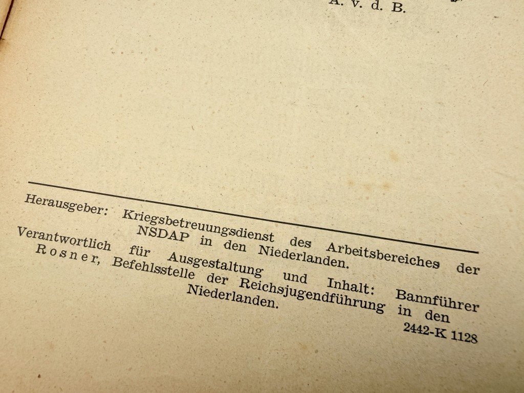 Original WWII German brochure 'Soldatenbrief der NSDAP in den Niederlanden' — image 11