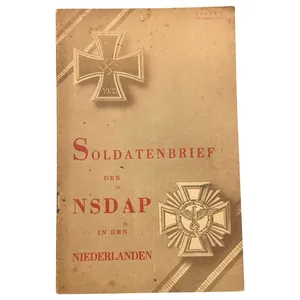 Original WWII German brochure 'Soldatenbrief der NSDAP in den Niederlanden'