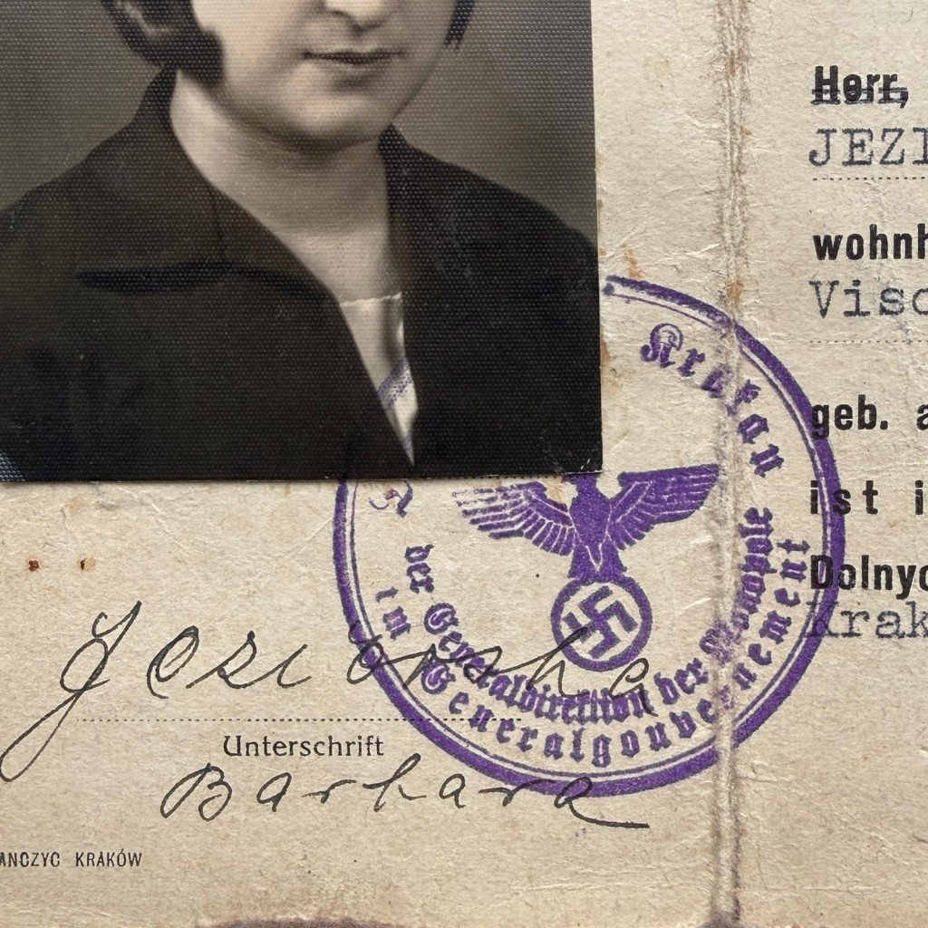 Original WWII German – Polish Dienstausweis Krakow 1941 — image 3