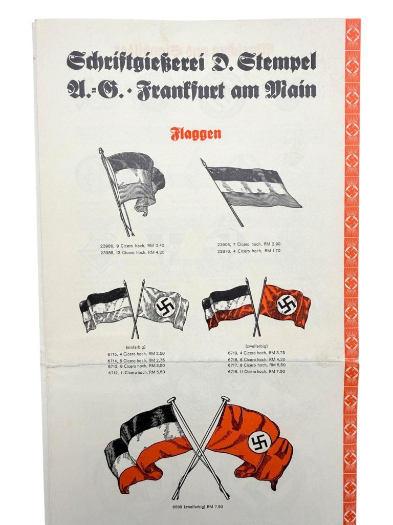 Original 1930s German NSDAP advertising leaflet Schriftgiesserei D. Stempel A.G. te Frankfurt am Main — image 3