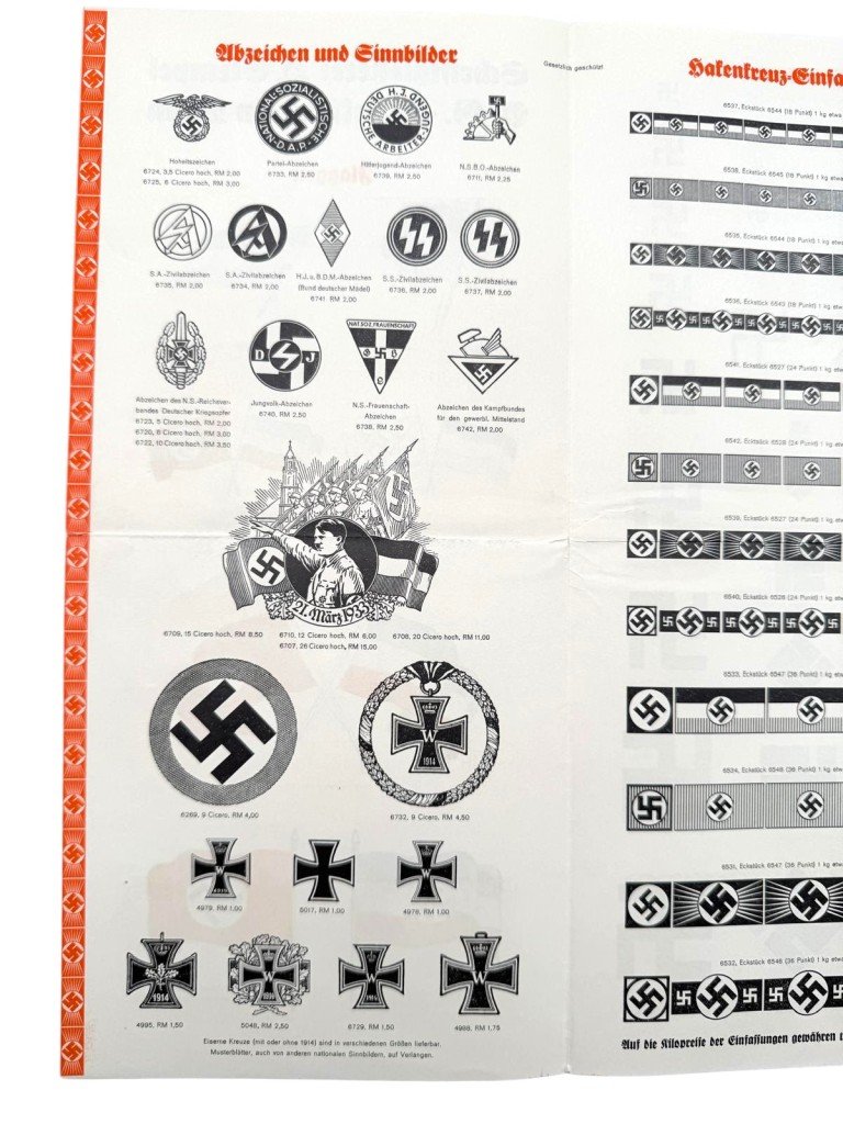 Original 1930s German NSDAP advertising leaflet Schriftgiesserei D. Stempel A.G. te Frankfurt am Main — image 5
