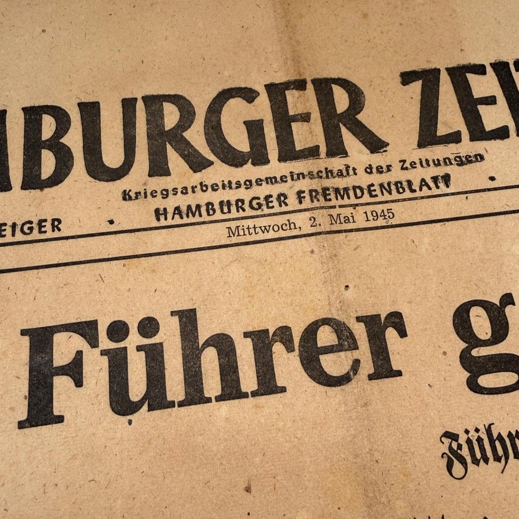 Original WWII German newspaper Hamburger Zeitung Sonderausgabe – death of Adolf Hitler – May 1, 1945 — image 3