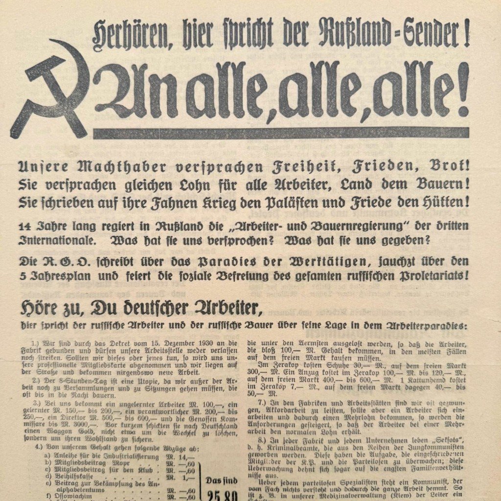 Original 1932 German NSDAP early elections flyer — image 2
