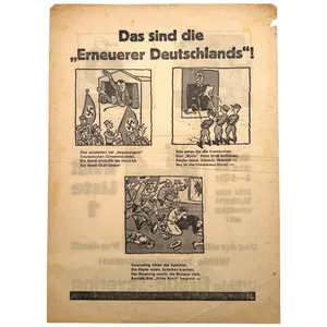 Original 1932 German Anti-NSDAP elections flyer