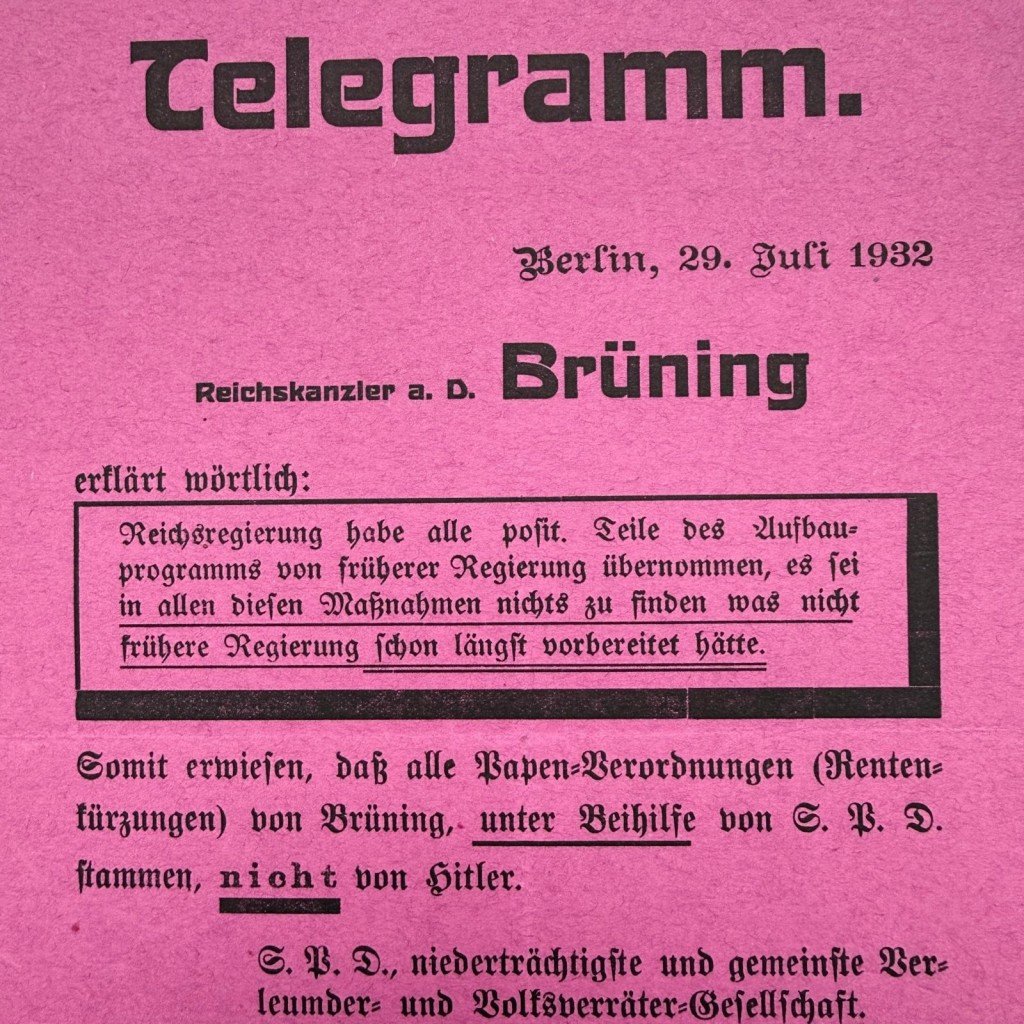 Original 1932 German NSDAP early election leaflet Berlin — image 2