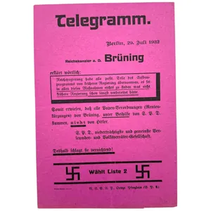 Original 1932 German NSDAP early election leaflet Berlin