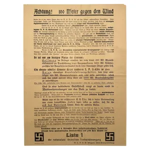 Original 1924-1925 German Nationalsozialistische Freiheitsbewegung leaflet