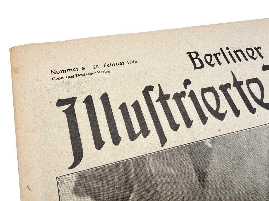 Original WWII German Berliner Illustrierte Zeitung – Scharfschütze – Otto Skorzeny – Breslau 1945 — image 2