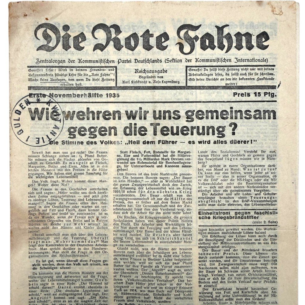 Original 1935 German communist newspaper 'Die Rote Fahne' — image 2