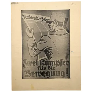 Original 1930s German NSDAP early propaganda flyer