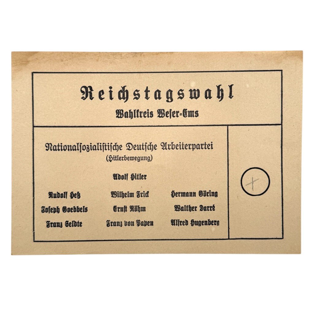 Original 1930s German set of two voting ballots — image 2