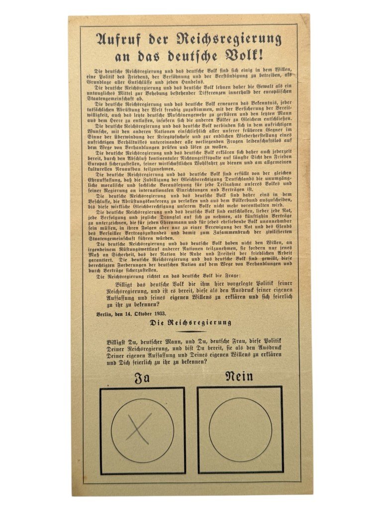 Original 1930s German set of two voting ballots — image 3