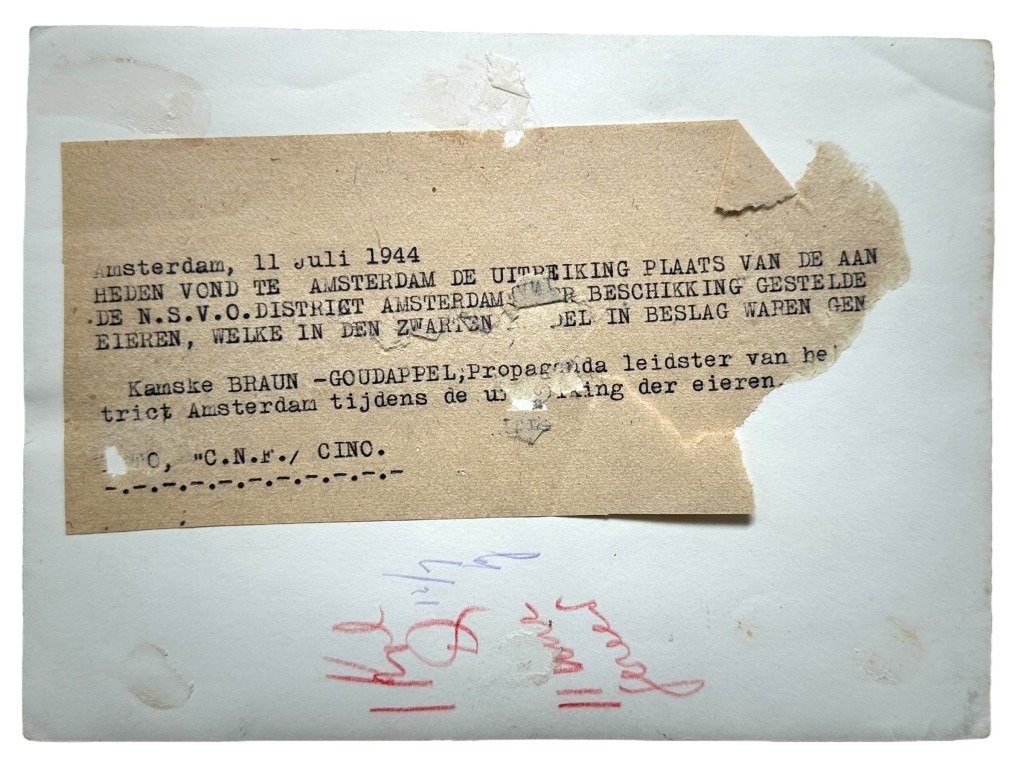 Original WWII Dutch NSVO photo Amsterdam — image 3