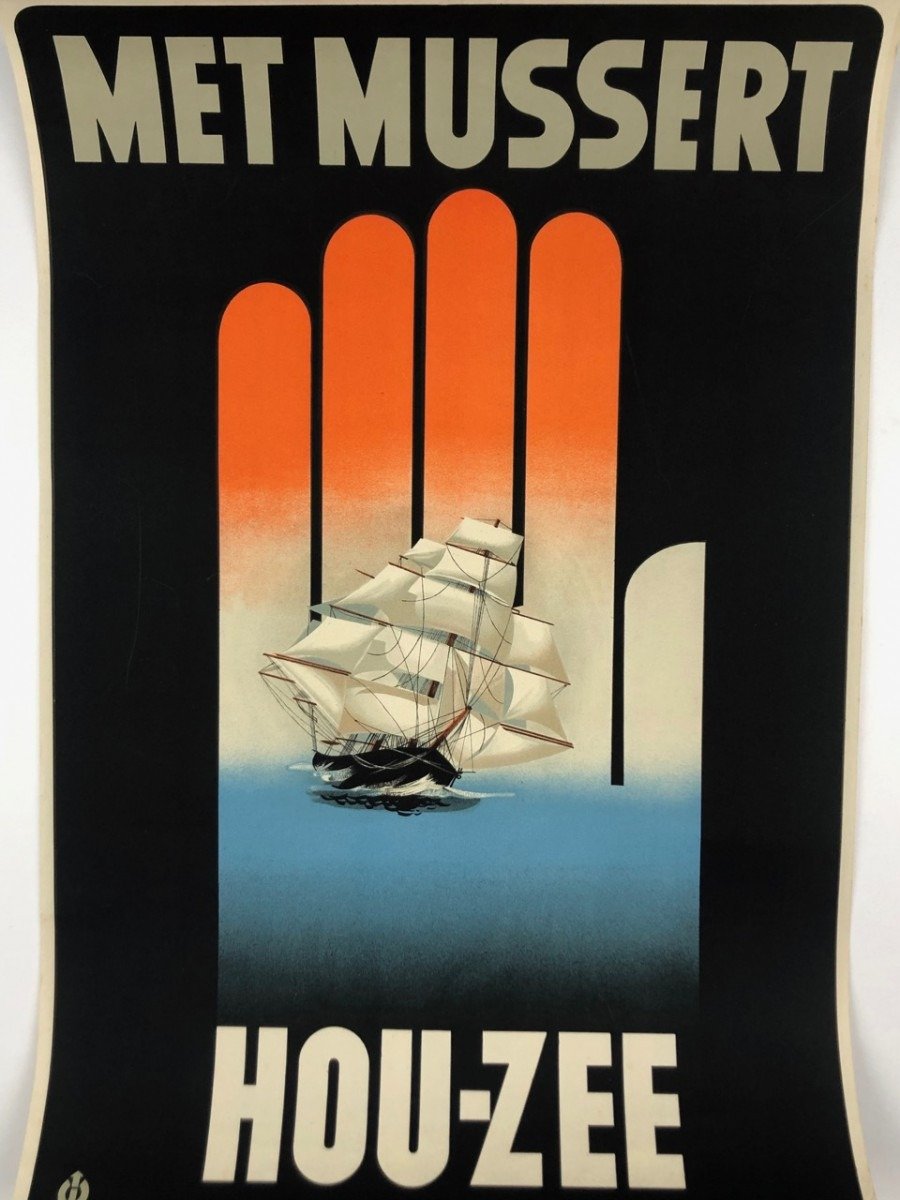 Original WWII Dutch NSB recruiting poster 'Hou-Zee' — image 2