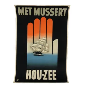 Original WWII Dutch NSB recruiting poster 'Hou-Zee'