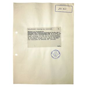 Original WWII Dutch NSB document regarding a resistance action in …