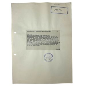 Original WWII Dutch NSB document regarding a resistance action in …
