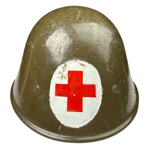 Original WWII Dutch Red Cross helmet