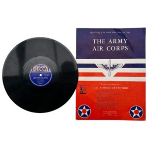 Original WWII US army record and sheet music 'The Army …