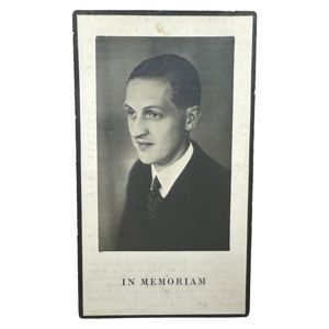 Original WWII Dutch death card citizen Valkenswaard – KZ Oberndorf