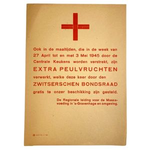 Original WWII Dutch Red Cross poster