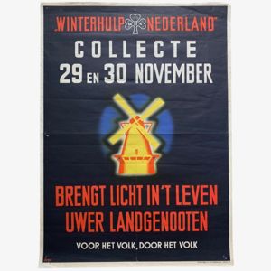 Original WWII Dutch Winterhulp poster