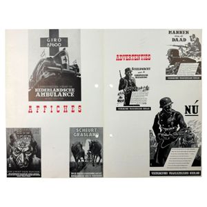 Original WWII Dutch collaboration extremely rare flyer regarding posters