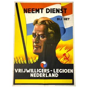 Original WWII Dutch Waffen-SS legion volunteer poster