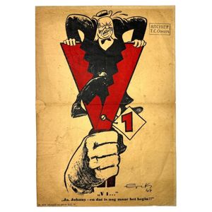 Original WWII Dutch NSB poster V1 rockets