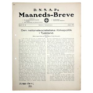 Original WWII Danish DNSAP Maaneds-Breve magazine