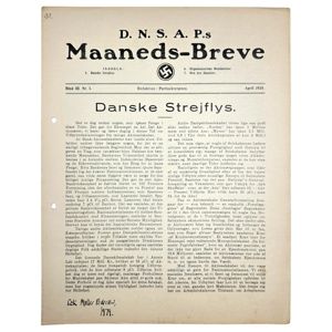 Original WWII Danish DNSAP Maaneds-Breve magazine