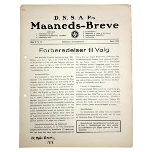 Original WWII Danish DNSAP Maaneds-Breve magazine