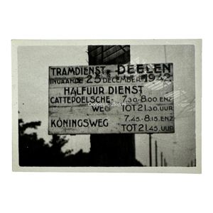 Original WWII Dutch photo of wooden sign in the town …