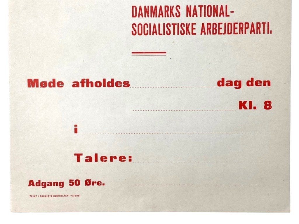 Original WWII Danish DNSAP 'Danmark vaagn op!' Flyer — image 4