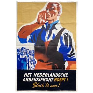 Original WWII Nederlandsche Arbeidsfront poster