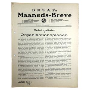 Original WWII Danish DNSAP Maaneds-Breve magazine