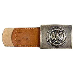 Original Bundeswehr buckle with leather tab