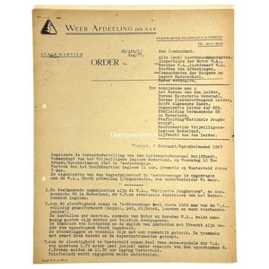 Original WWII Dutch NSB documents set of the program of …
