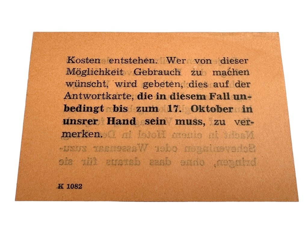Original WWII Dutch NSB invitation from propaganda leader Ernst Voorhoeve — image 11