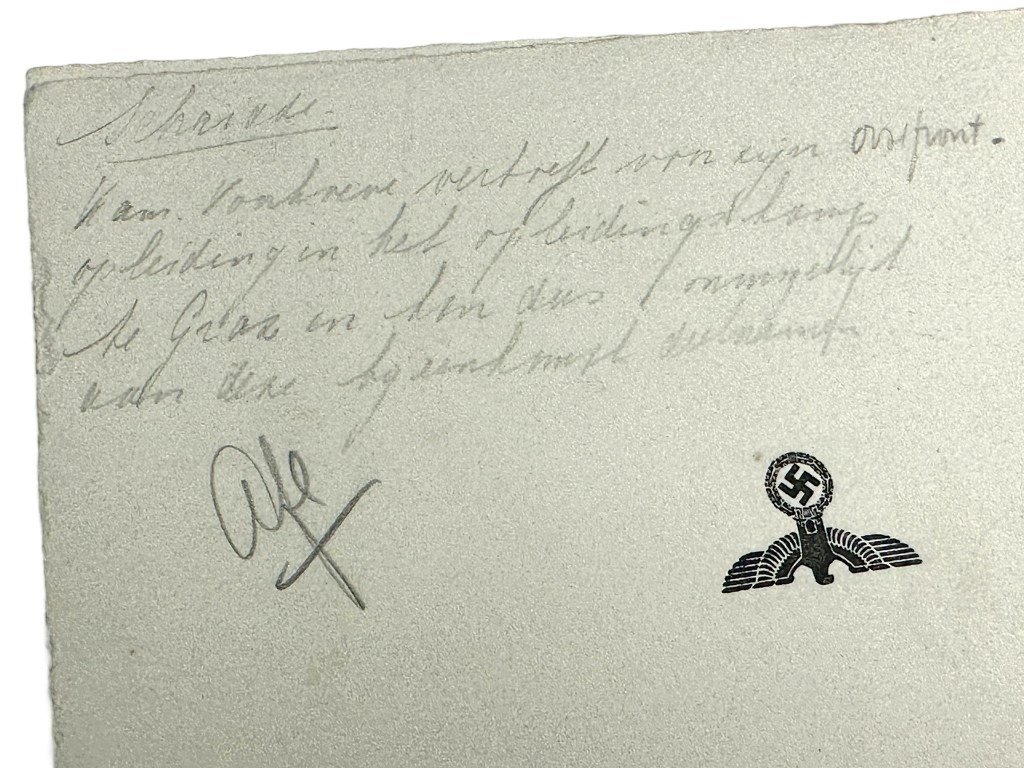 Original WWII Dutch NSB invitation from propaganda leader Ernst Voorhoeve — image 3