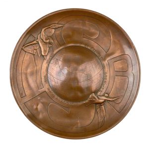 Original WWII Dutch NSB 'Copper remembrance plate of trip to …