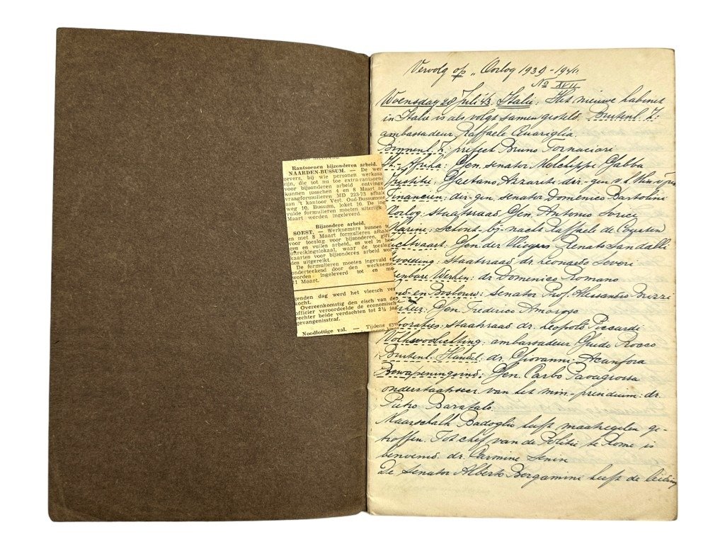 Original WWII Dutch handwritten notebooks from the town of Baarn — image 12