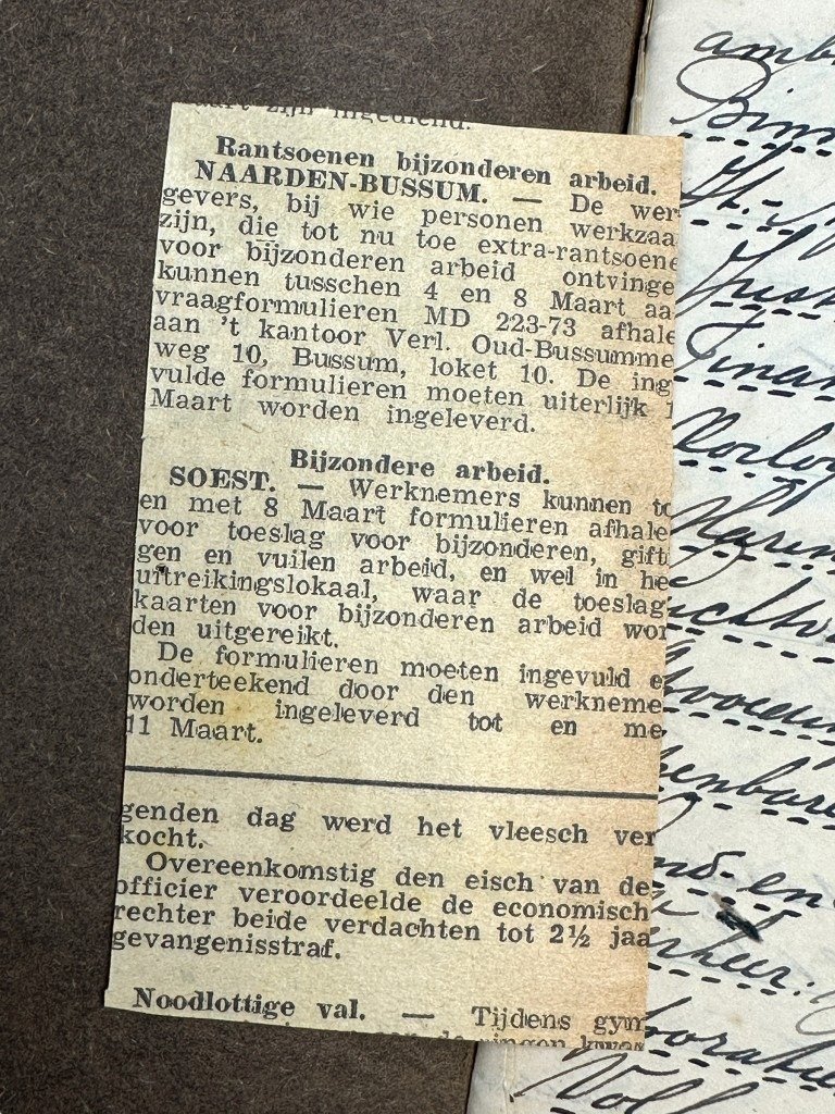 Original WWII Dutch handwritten notebooks from the town of Baarn — image 13