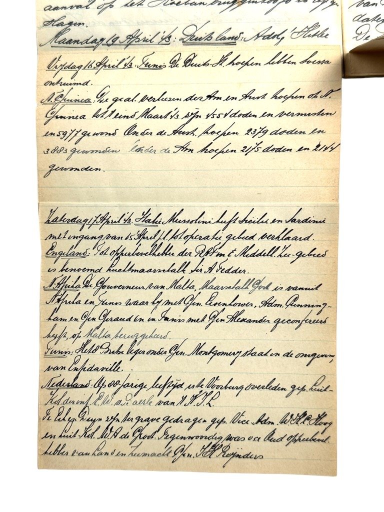 Original WWII Dutch handwritten notebooks from the town of Baarn — image 20