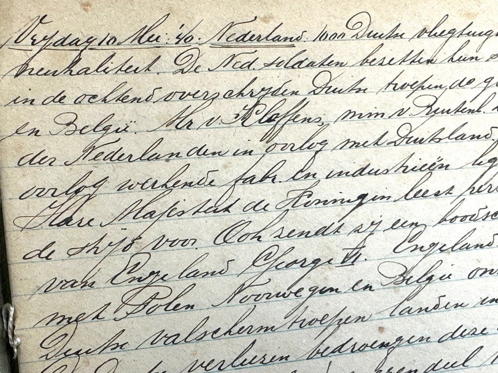 Original WWII Dutch handwritten notebooks from the town of Baarn — image 5