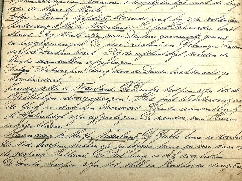 Original WWII Dutch handwritten notebooks from the town of Baarn — image 6